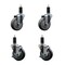 Service Caster 4'' SS Thermoplastic Rubber Wheel Swivel 1-1/4'' Expanding Stem Caster Set 2 Brakes, 4PK SCC-SSEX20S414-TPRB-2-TLB-2-114 - alternate 1